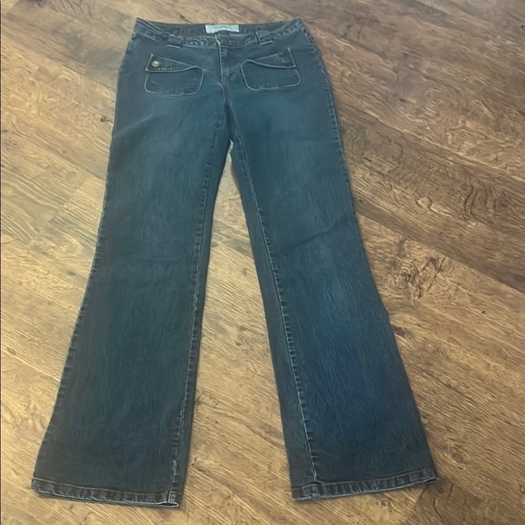 Blue  Flare Wide Leg Jeans - Picture 1 of 4